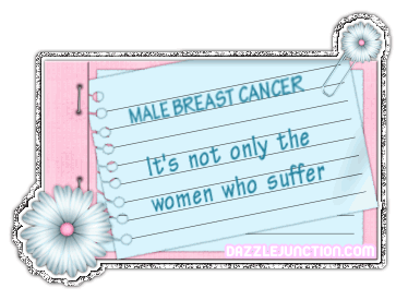 Male Breast Cancer Glitter Cause image
