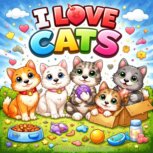 I Love Cats Cat Lovers image