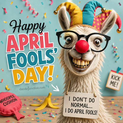 Silly Llama April Fools Day image