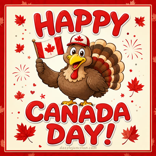 Happy Canada Day Turkey Mascot image