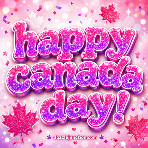 Canada Day in Pink Glitter image