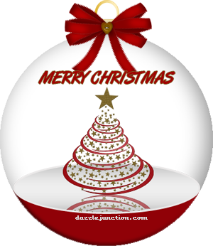 Christmas Tree Red Gold Christmas Ornaments image