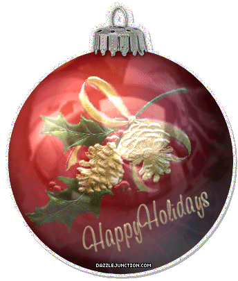 Happy Holiday Ball Christmas Ornaments image