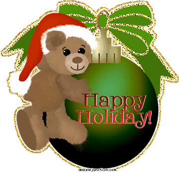 Happy Holiday Bear Christmas Ornaments image