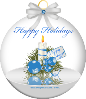 Happy Holidays Candle Christmas Ornaments image
