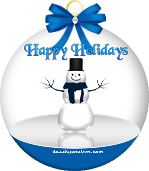 Happy Holidays Snowman Christmas Ornaments image