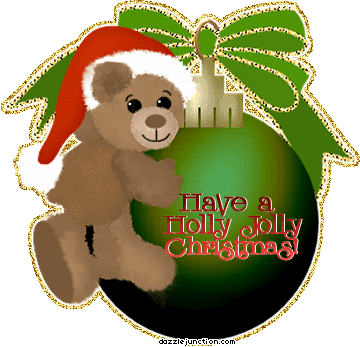 Holly Jolly Christmas Bear Christmas Ornaments image