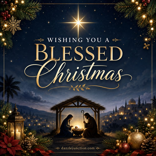 Blessed Nativity Merry Christmas image