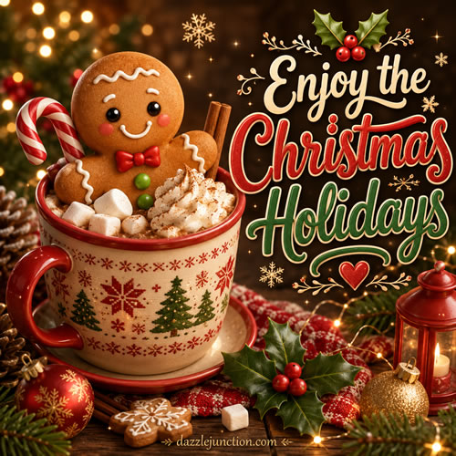 Gingerbread Delight Merry Christmas image
