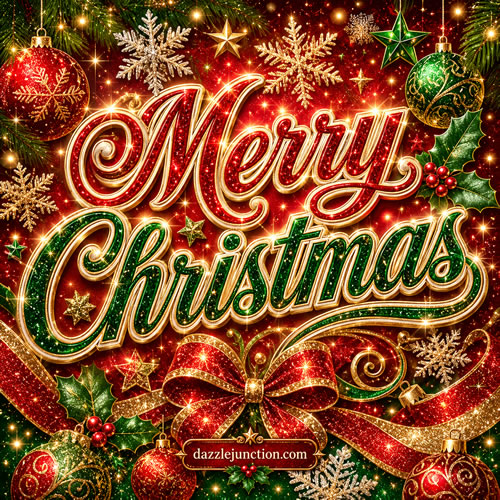 Glittering Cheer Merry Christmas image