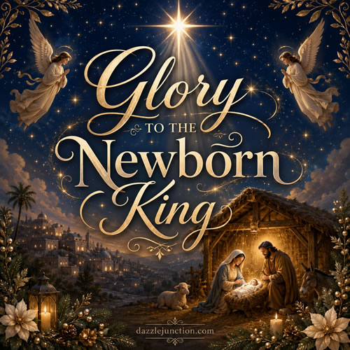Glory Newborn King Merry Christmas image