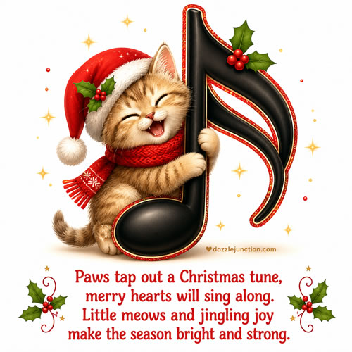 Paws Christmas Tune Merry Christmas image