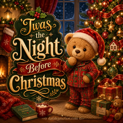 Twas The Night Merry Christmas image