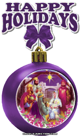 Purple Ornament Religious Christmas image
