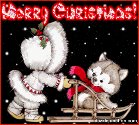 Christmas Sled Dog