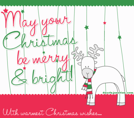 Merry And Bright Reindeer Christmas image