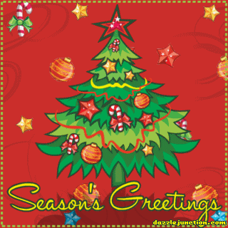 Seasons Greetings Tree Christmas image