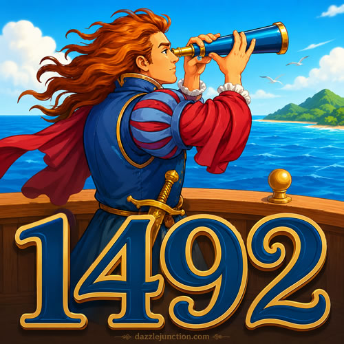 Exploring the New World, 1492 Columbus Day image