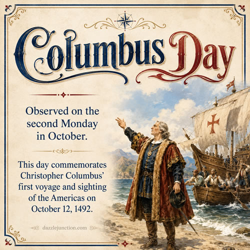 First Voyage Commemoration Columbus Day image