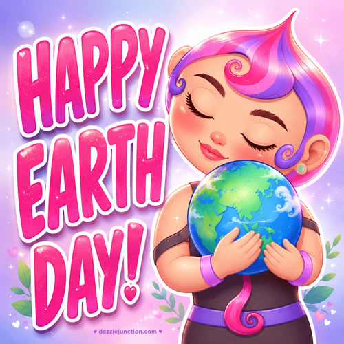 Pink Earth Love Earth Day image