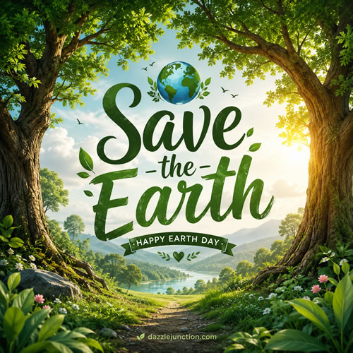 Save The Earth Trees Earth Day image
