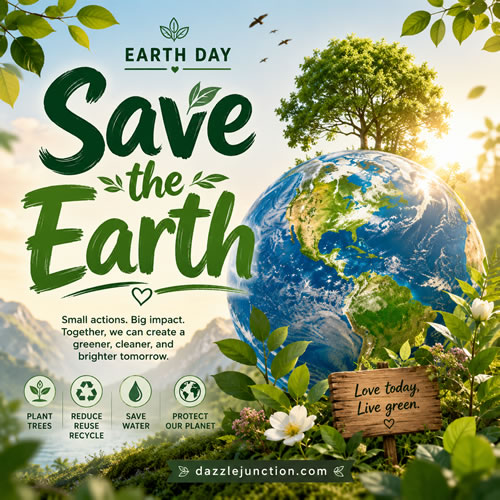 Save The Earth Earth Day image