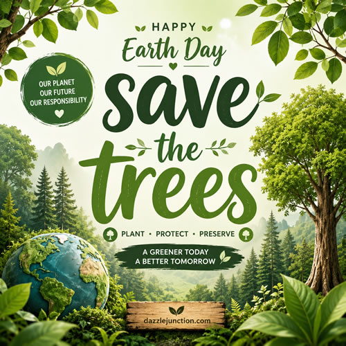 Save The Trees Earth Day image