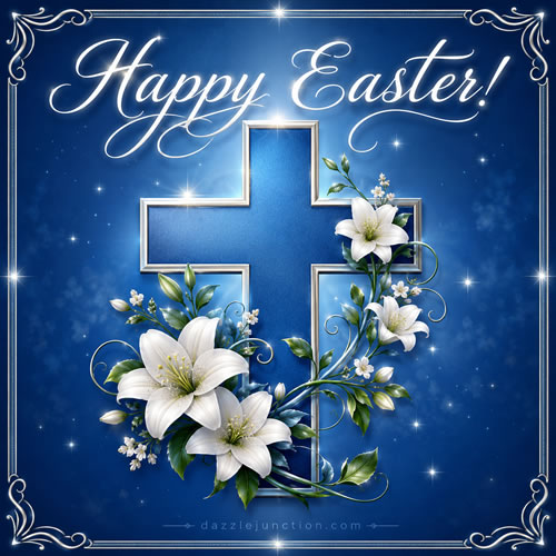 Easter Cross Blue image