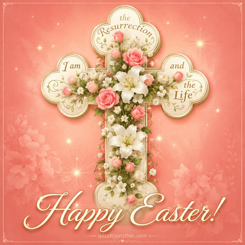 Easter Flower Cross image