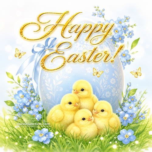 Egg Chick Butterfly Easter image