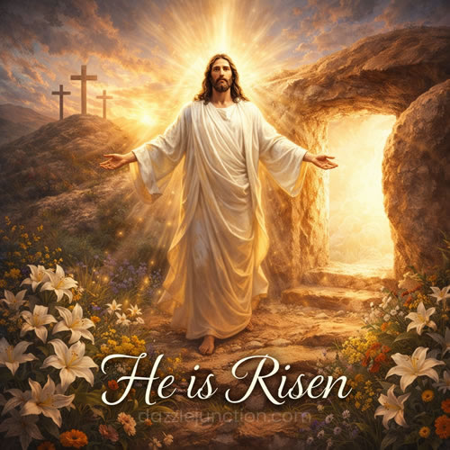 He Is Risen Easter image