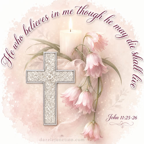 He Lives Cross Easter image