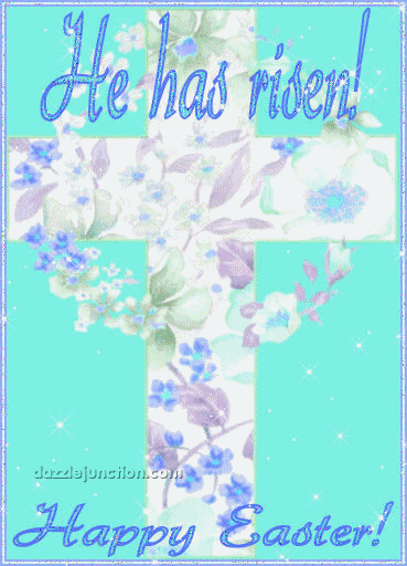 Has Risen Glitter Happy Easter image