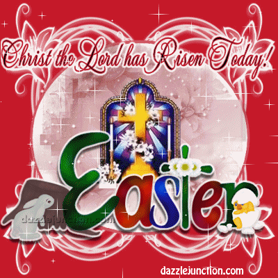 Christ Has Risen Glitter Happy Easter image