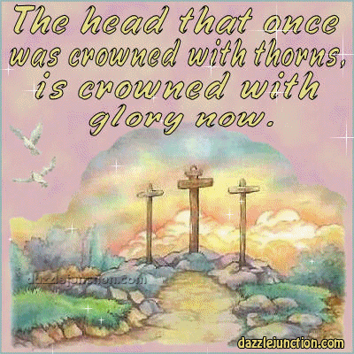 Crowned With Thorns Glitter Happy Easter image
