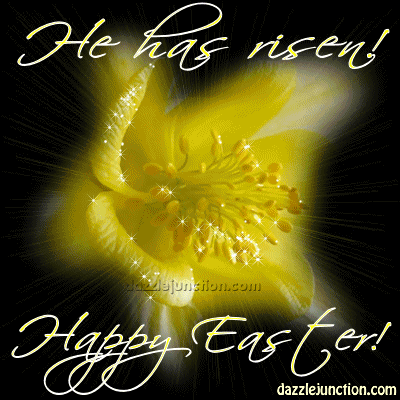 Easter Flower Glitter Happy Easter image