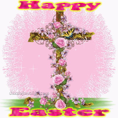 Flower Cross Glitter