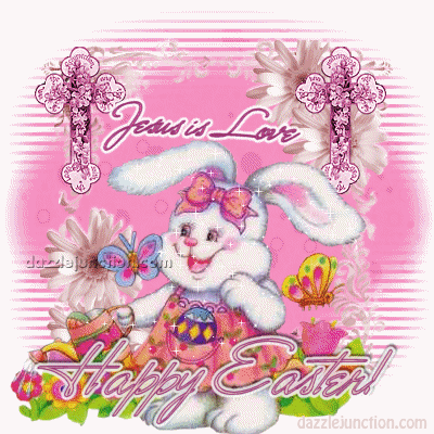 Jesus Is Love Glitter Happy Easter image