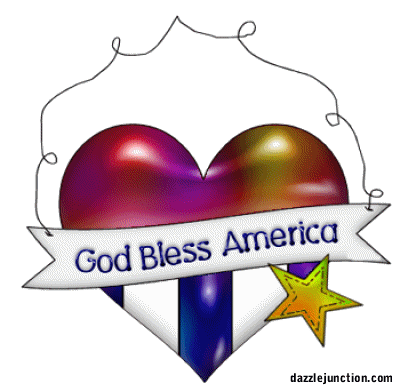 God Bless Heart Flag Day image