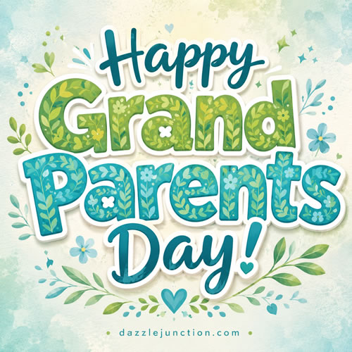 Grand Parents Green Grandparents Day image