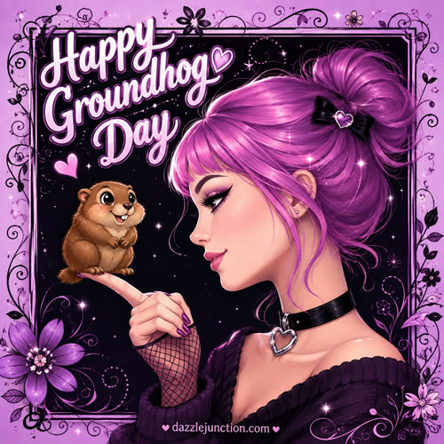 Purple Groundhog Day image