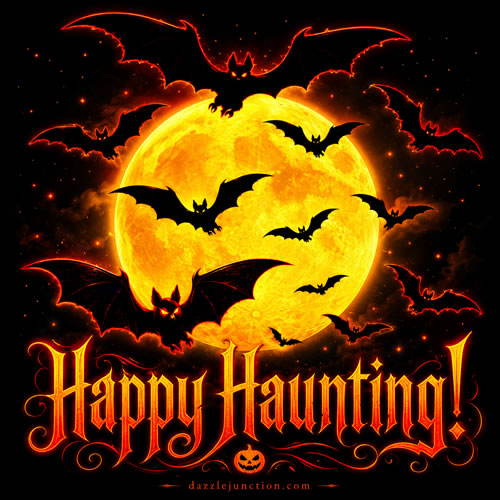 Bats Haunting Modern Halloween image