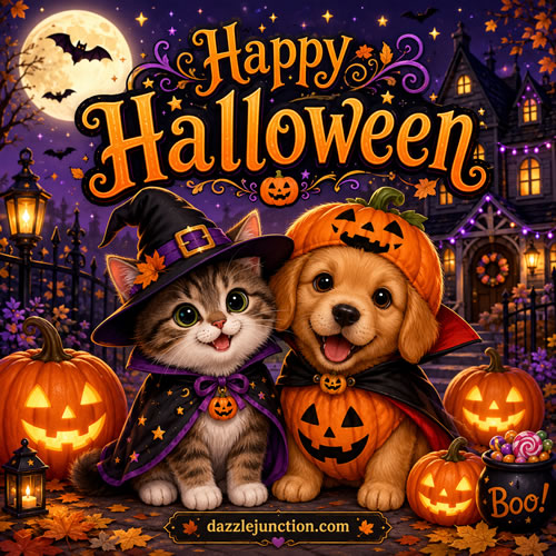 Costumed Pets Modern Halloween image