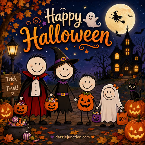 Family Outing Modern Halloween image