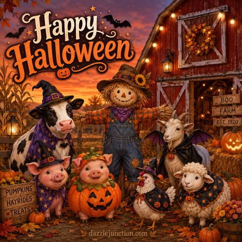 Farmyard Celebration Modern Halloween image