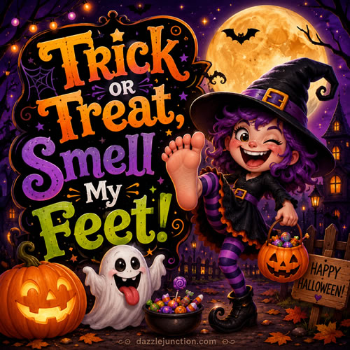 Smell My Feet Modern Halloween image