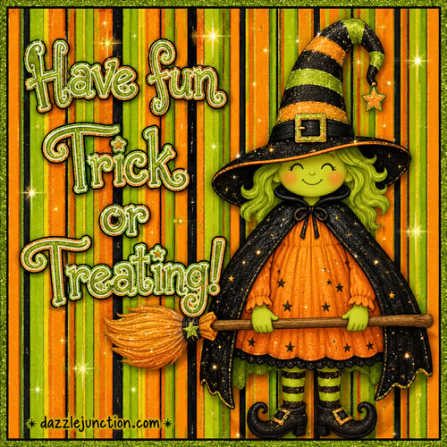 Sparkling Witch Modern Halloween image