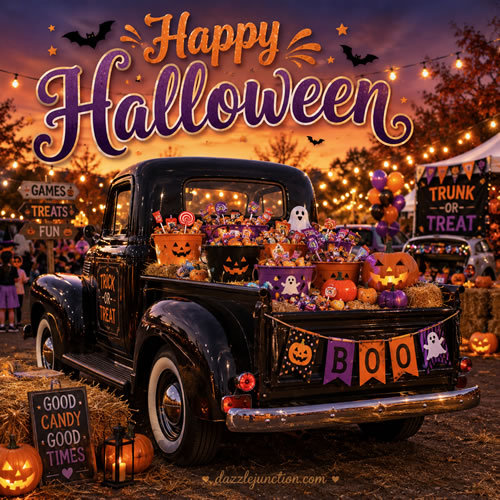 Trunk Or Treat Modern Halloween image