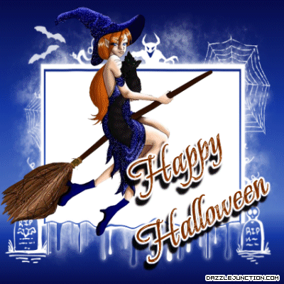 Blue Halloween Witch