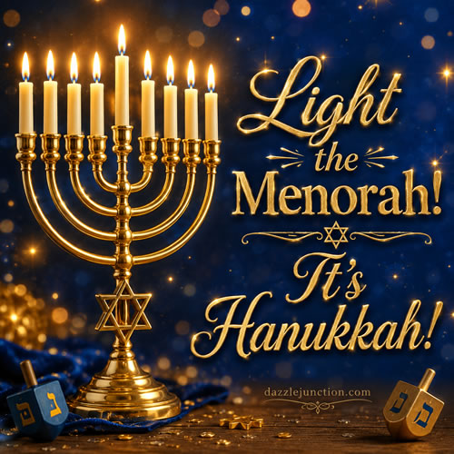 Light Menorah Hanukkah image